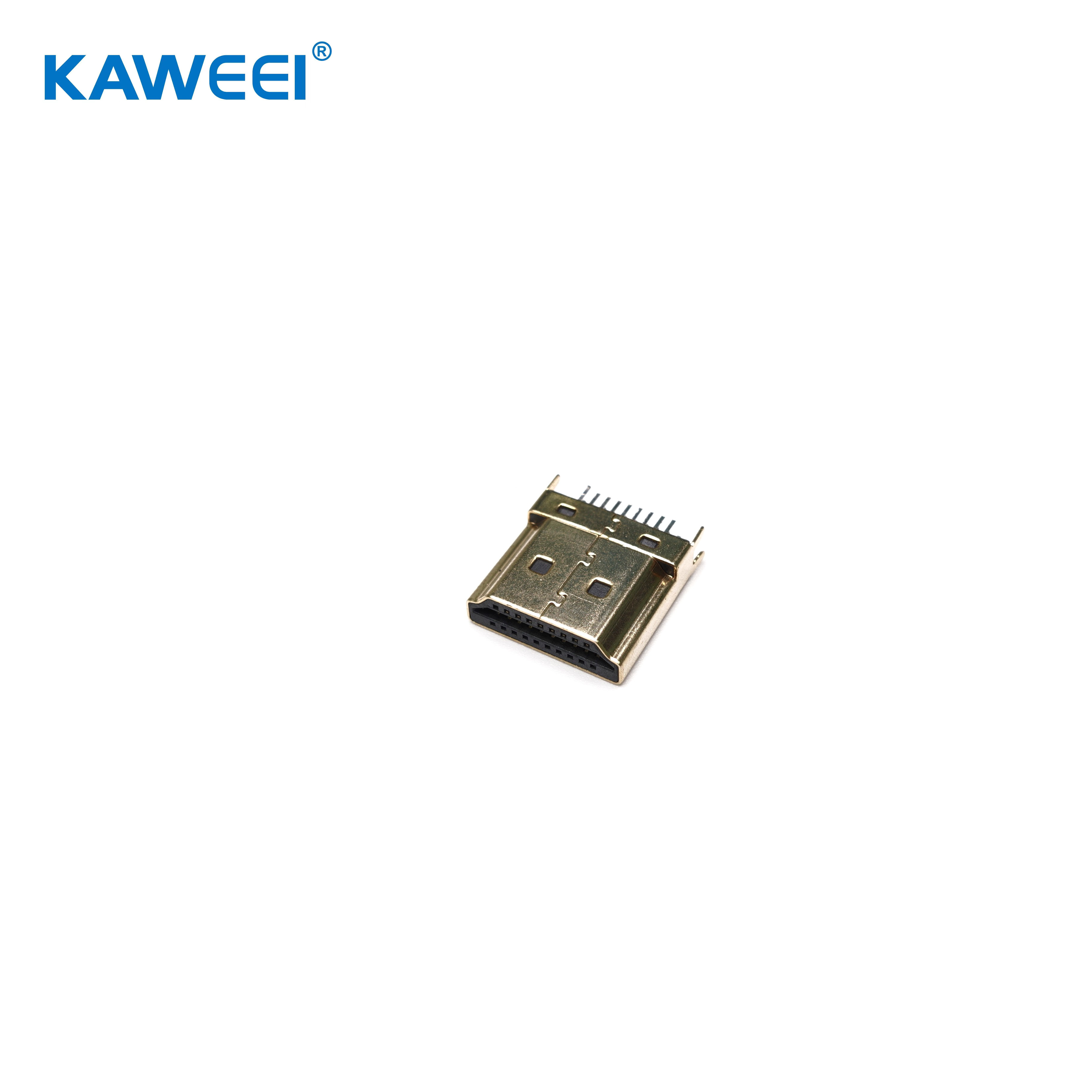 HDMI Male DIP PCB Connector I/O Connector