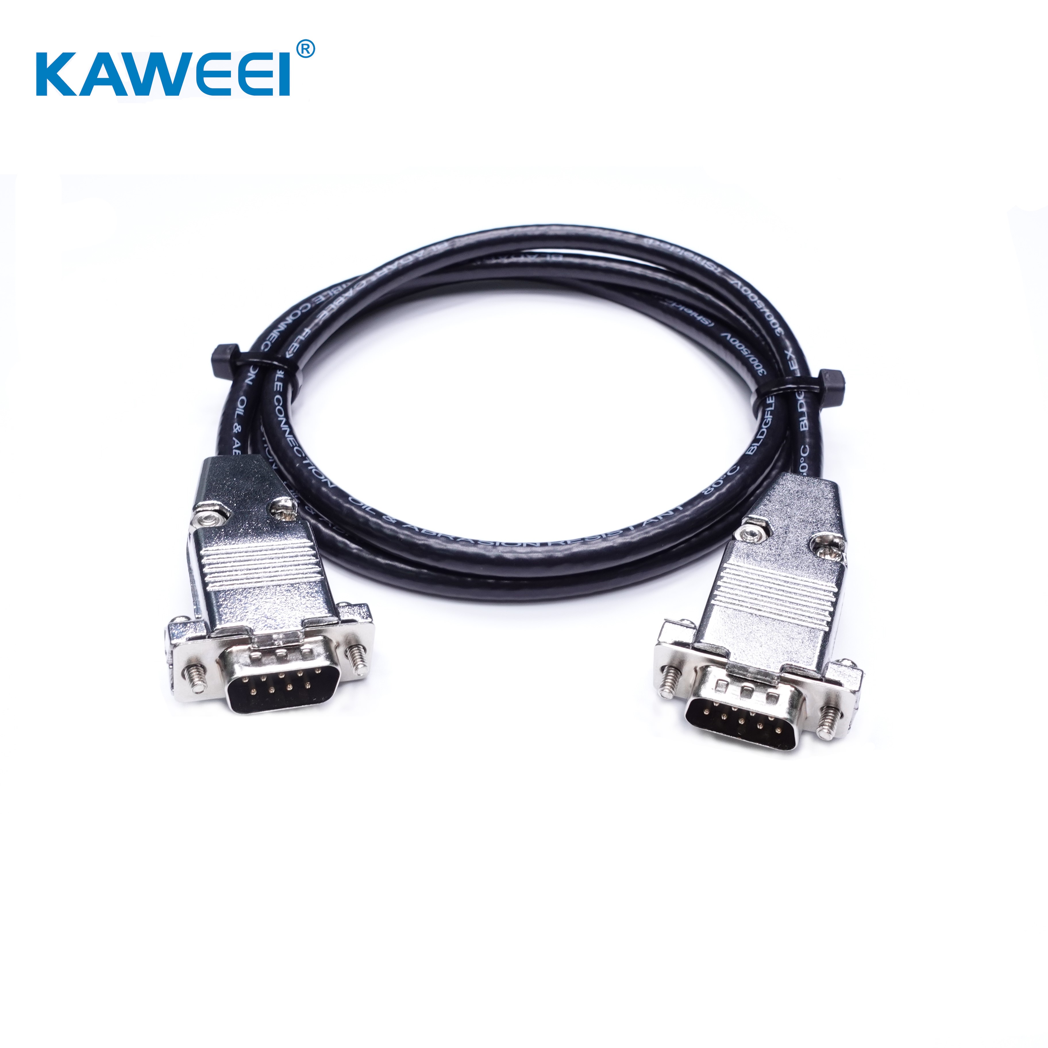 Rakitan kabel komunikasi rakitan kabel Display 9PIN D-SUB 9PIN Pria berkualitas tinggi